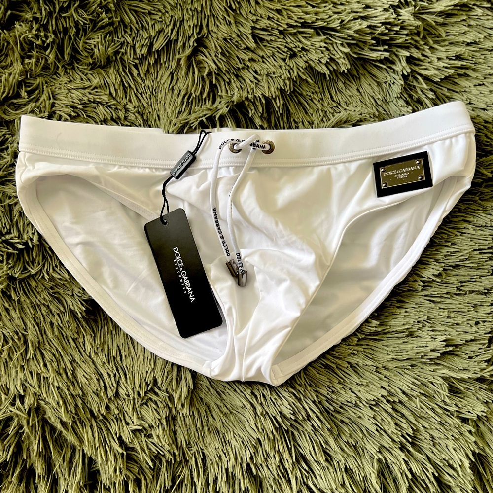 Men’s Dolce & Gabbana White Swim Briefs sz Medium